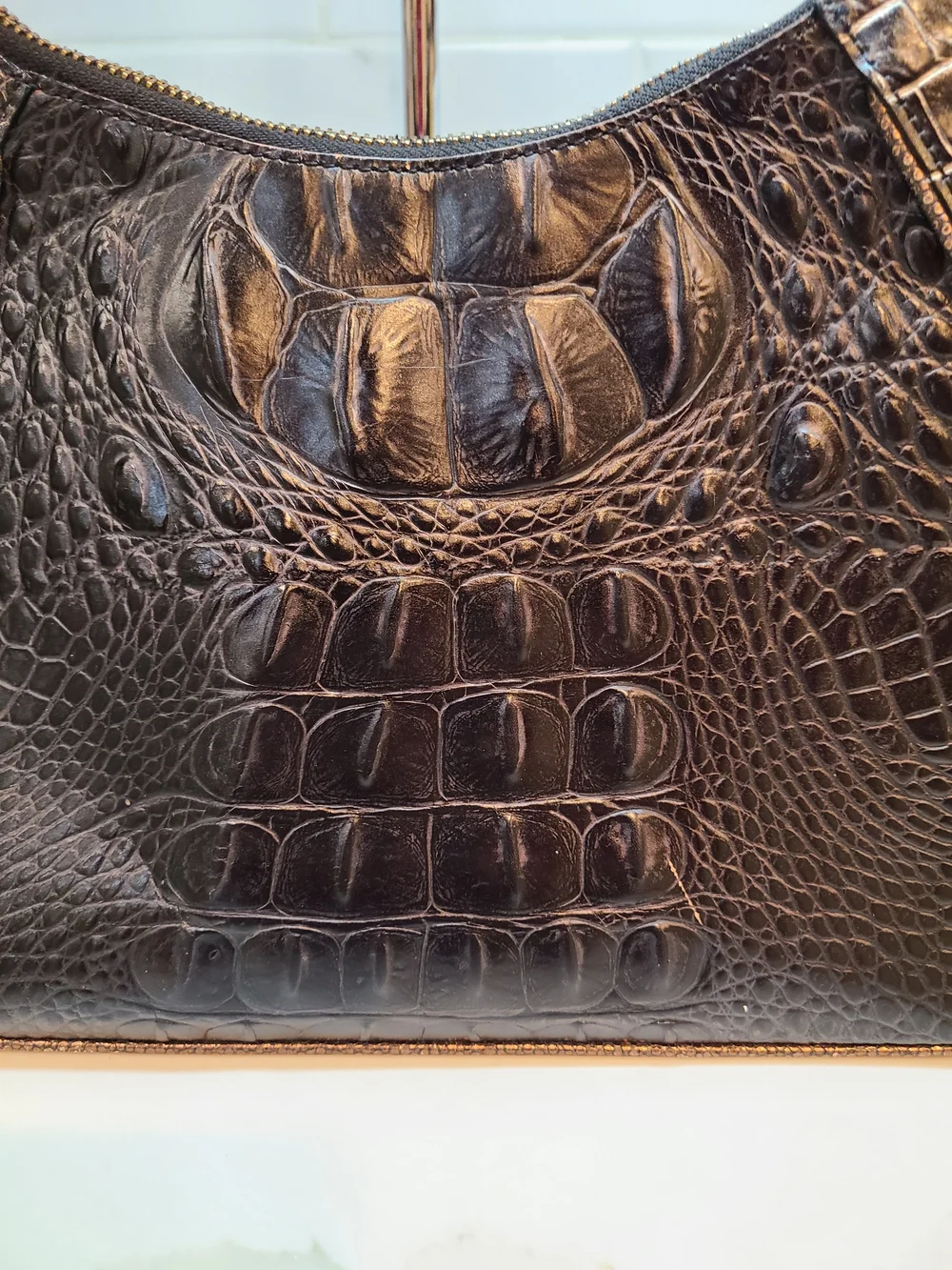 SOLD Brahmin Vintage Karissa Black Leather Shoulder Bag Fair - Picture 14 of 17